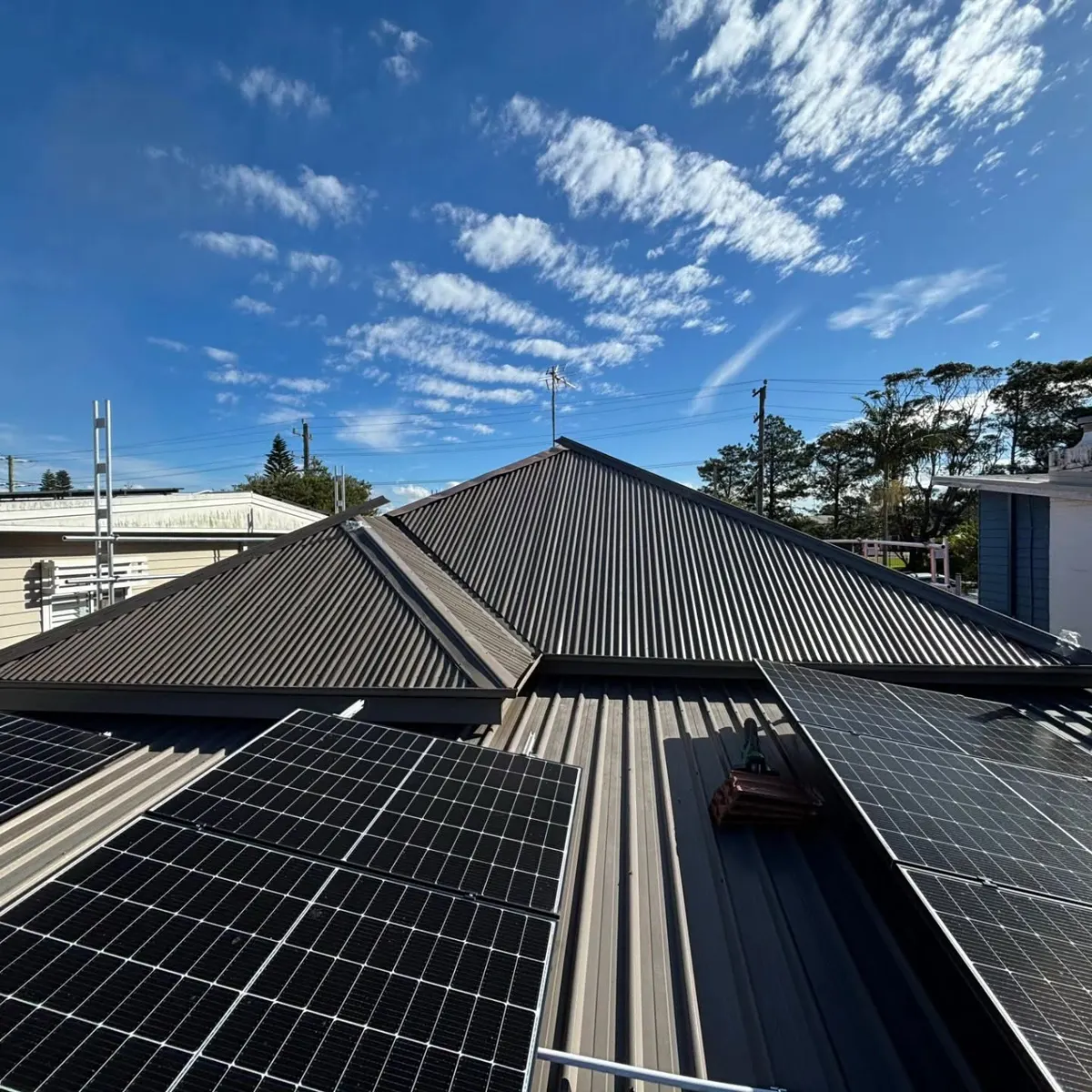 Re-roof with solar panels: after