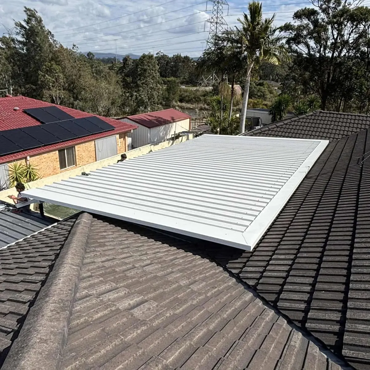 Patio roof replacement: after
